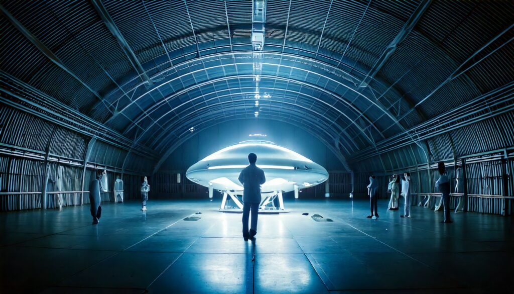 Firefly UFO dentro de um hangar sendo observador por cientistas 83340