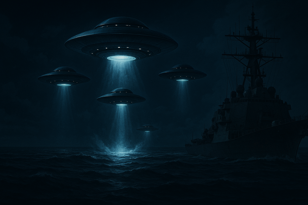 Quatro UFOs emergem do oceano diante da Marinha dos EUA — e desaparecem no céu! 5 ChatGPT Image 26 de out. de 2025 11 04 26