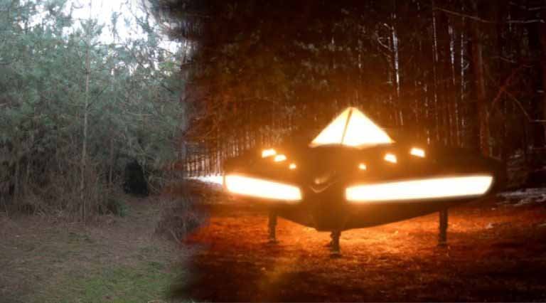 Um UFO de Natal: o caso Rendlesham 3 Uma representacao da nave que pousou na Floresta Rendlesham