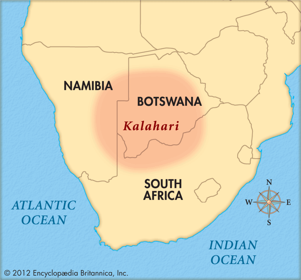 map kalahari
