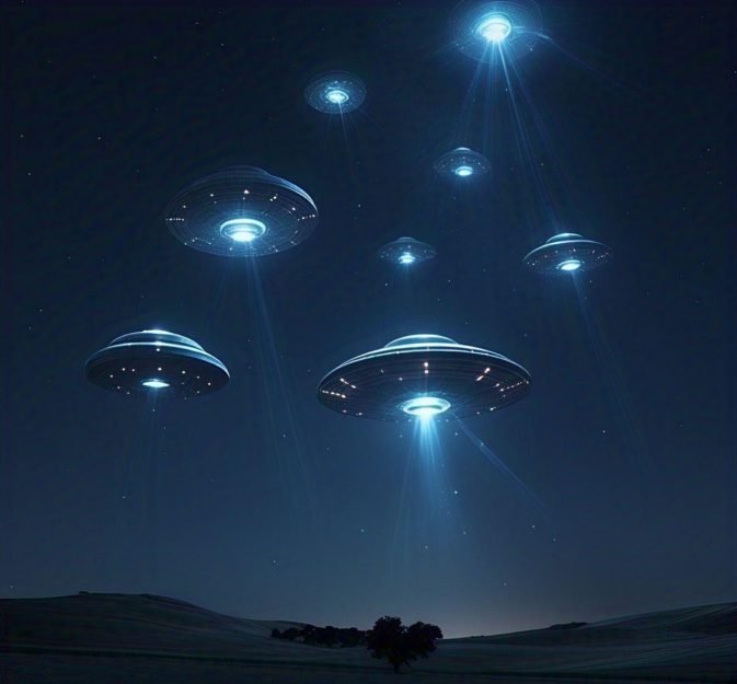 Ilustração varios UFOs