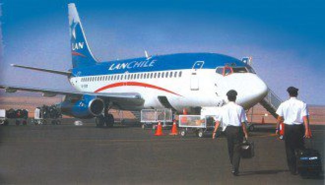 O Boeing da Lan Chile envolvido em uma observa&ccedil;&atilde;o de UFO em Antofagasta, norte do pa&iacute;s