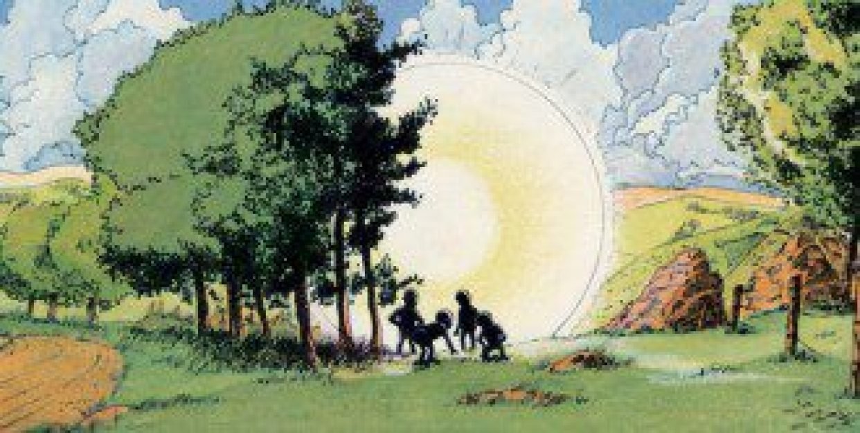 As criaturas vistas pelos jovens franceses em Cussac, Fran&ccedil;a, em 22 de agosto de 1967. Pareciam-se com crian&ccedil;as curiosas com o ambiente